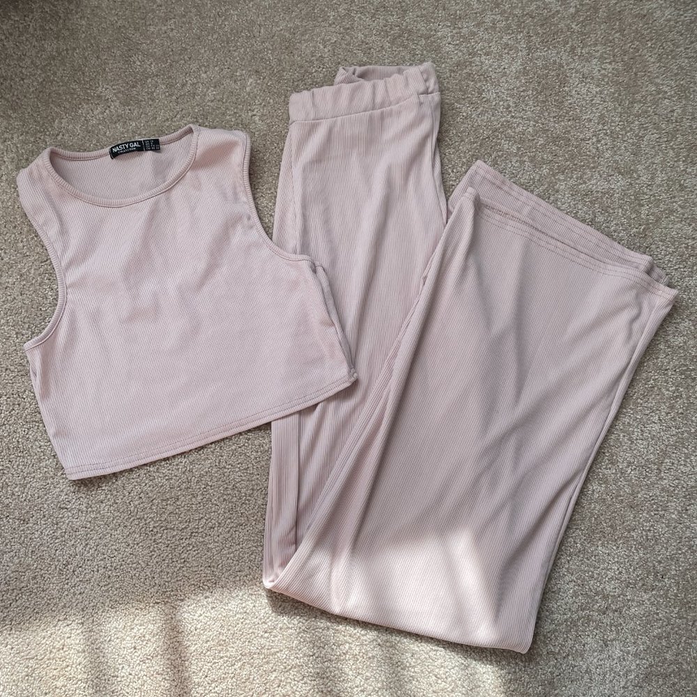 Nasty Gal Ribbed Loungewear Set